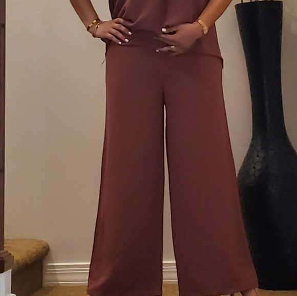 SOLD!⭐️FROM FRANCE!⭐️ Wide Leg Pant And Tunic Top 2 Piece Set MADE IN FRANCE! - Picture 5 of 15